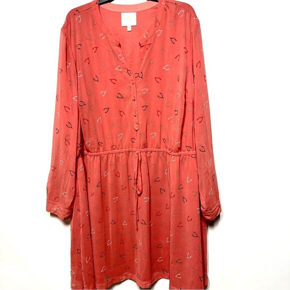 Modcloth Effortless on Arrival Dress in Wishbone Print 4X NWOT - Picture 5 of 12